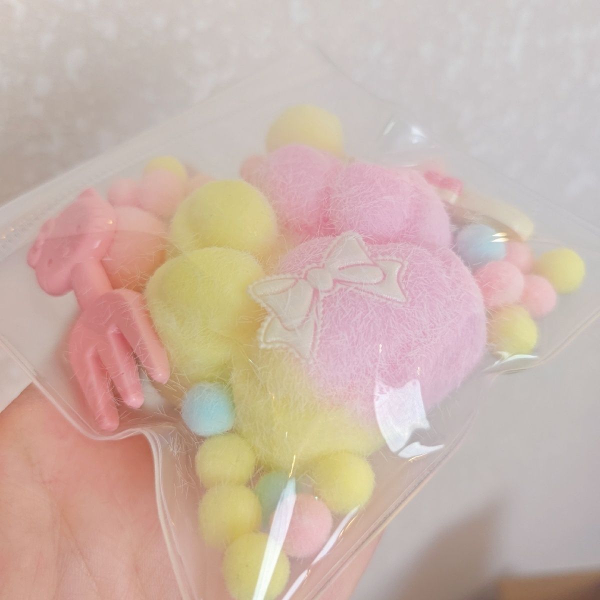 Handmade Silicone Cat's Paw Stress Relief Squishy Toy - Yellow & Pink – product image 2