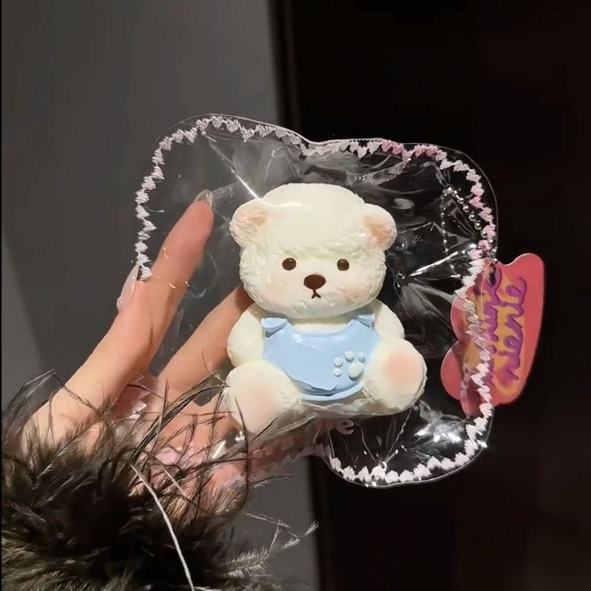 Handmade Blue / Purple / Pink Bear Taba Squishy Toy – product image 5