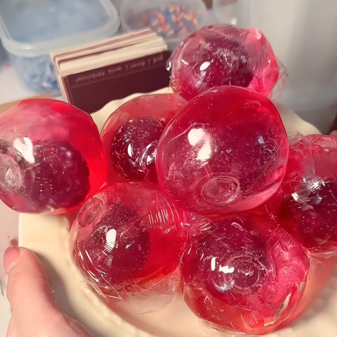 Strawberry Green Plum Stress Ball Squishy Stress Relief Decompression Toy – product image 2