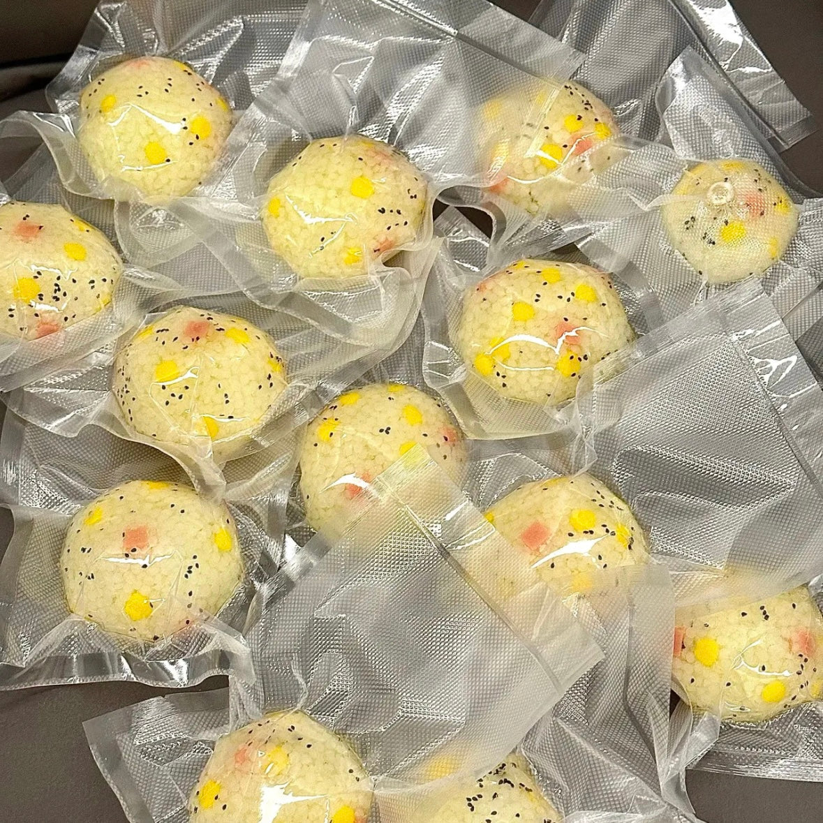 Corn and Ham Rice Ball Handmade Stress Ball – product image 2