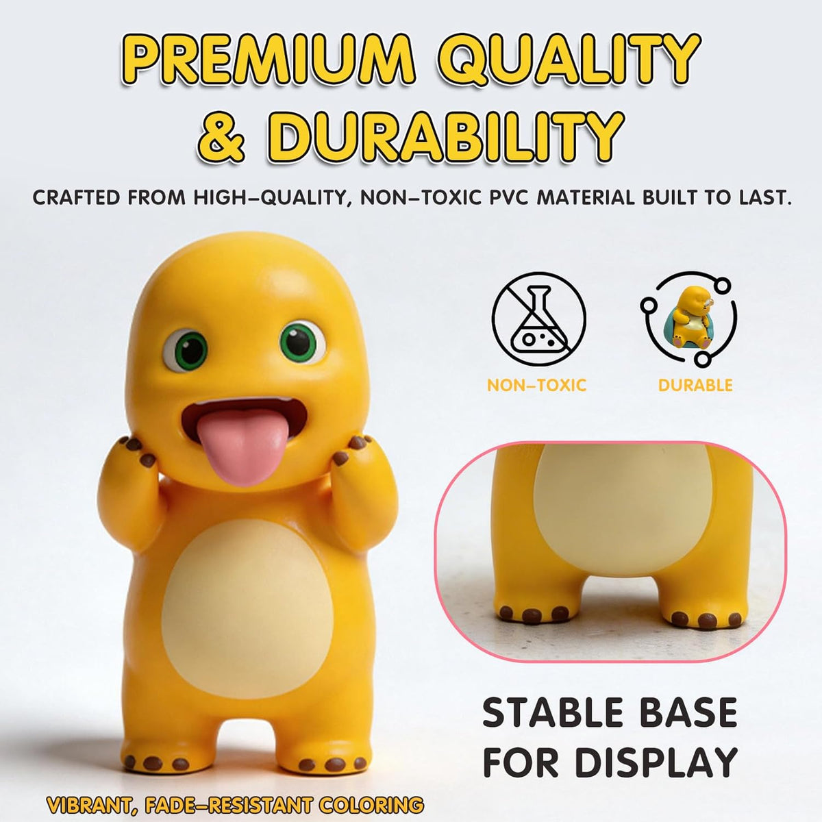 Nailon Cute Yellow Dinosaur Figures 6Pcs Set