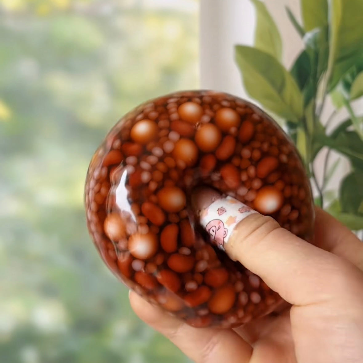 Handmade Red Bean Stress Ball – product image 2