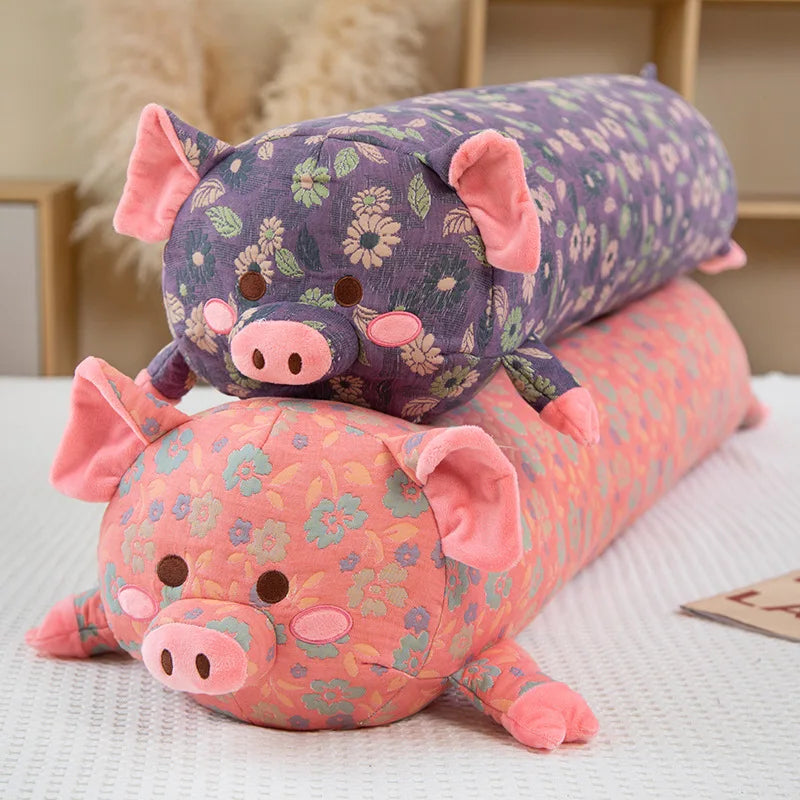 Floral Pig Body Pillow, 43-51" | 110-130 cm — image 1