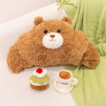 Fuzzy Bear Croissant Plushie Set – Cozy Stuffed Animal with a Sweet Surprise — image 1