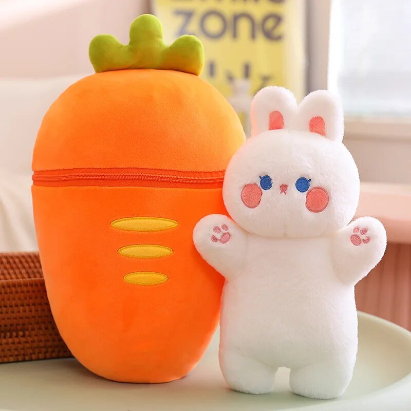 Giant Plushie Strawberry/Carrot Hiding a Pig/Rabbit, 1-2.6' | 30-80 cm — image 4