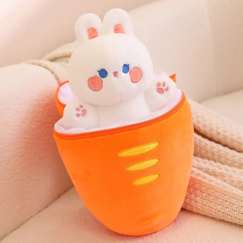 Giant Plushie Strawberry/Carrot Hiding a Pig/Rabbit, 1-2.6' | 30-80 cm — image 10