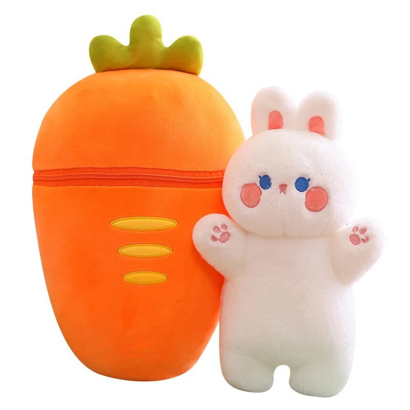 Giant Plushie Strawberry/Carrot Hiding a Pig/Rabbit, 1-2.6' | 30-80 cm — image 7