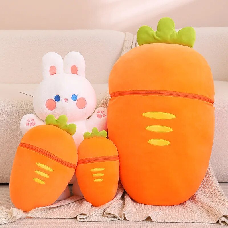 Giant Plushie Strawberry/Carrot Hiding a Pig/Rabbit, 1-2.6' | 30-80 cm — image 8