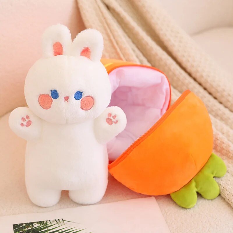 Giant Plushie Strawberry/Carrot Hiding a Pig/Rabbit, 1-2.6' | 30-80 cm — image 9
