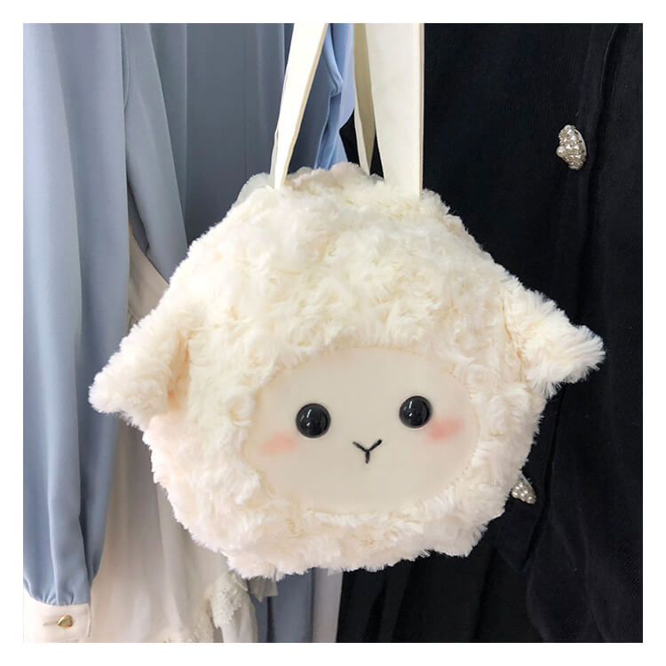 Chubby Sheep Plush Bag with Ribbon — image 5
