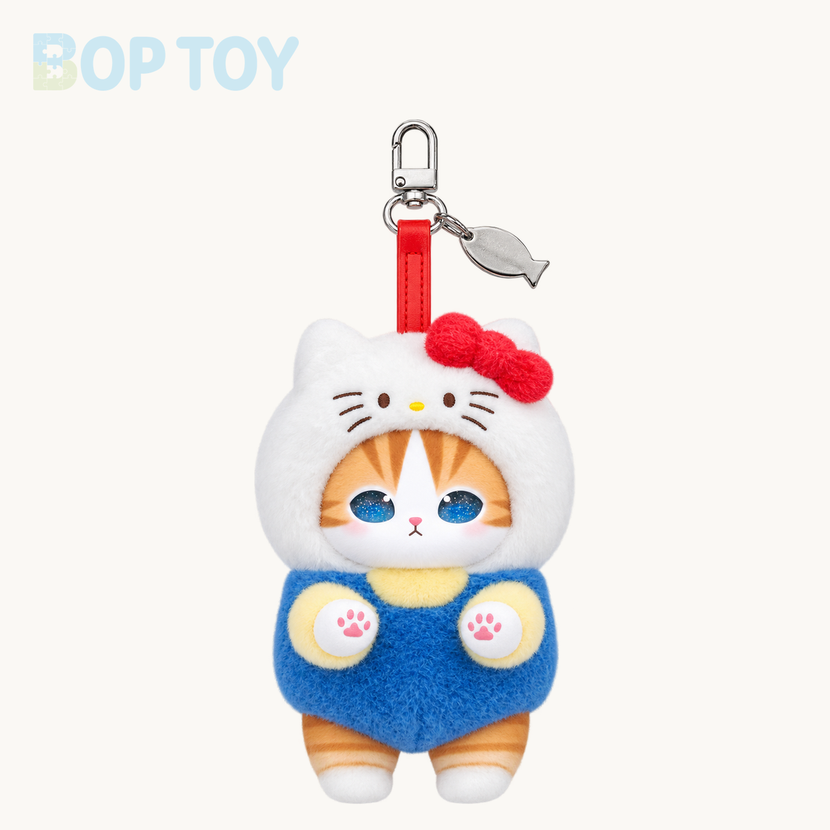 Mofusand X Sanrio Kiramekko Fluffy Kittens Vinyl Keychain Blind Box — Hello Kitty option