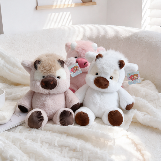 Kawaii Running Cow Plush Family — image 1