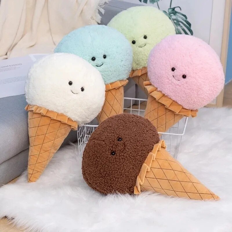 Ice Cream Cone Plush Toy, Five Flavors, 18" | 46 cm — image 1