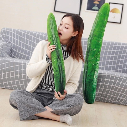 Jumbo Realistic Cucumber Plushie, 2.3-3.6' | 70-110 cm — image 1