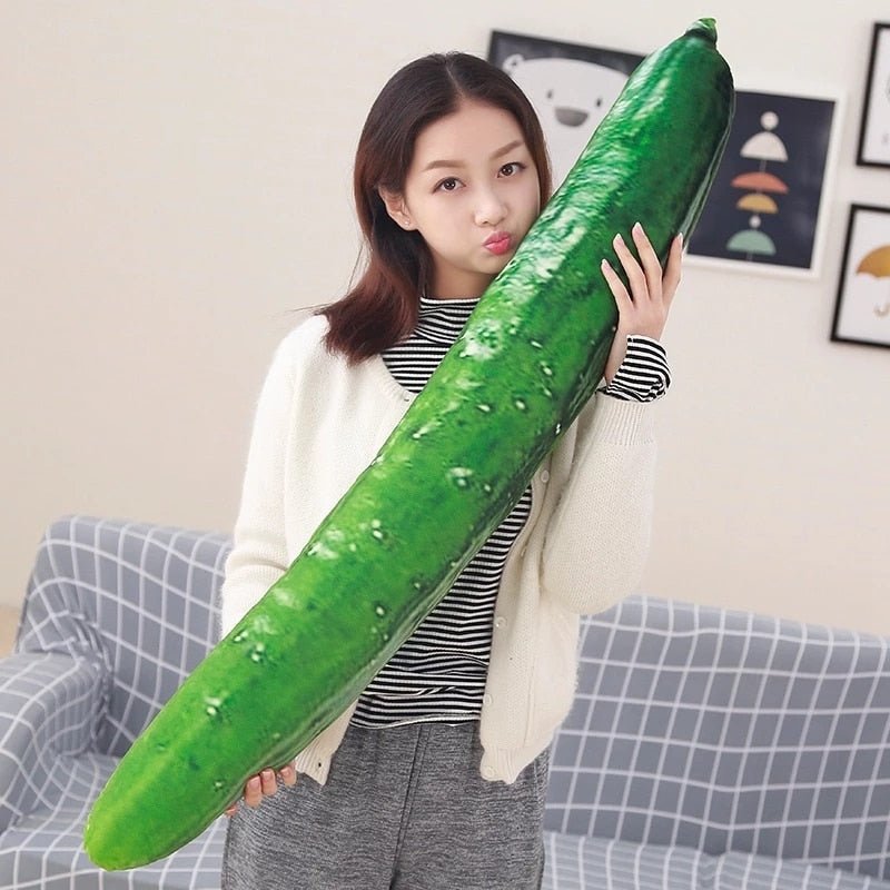 Jumbo Realistic Cucumber Plushie, 2.3-3.6' | 70-110 cm — image 2