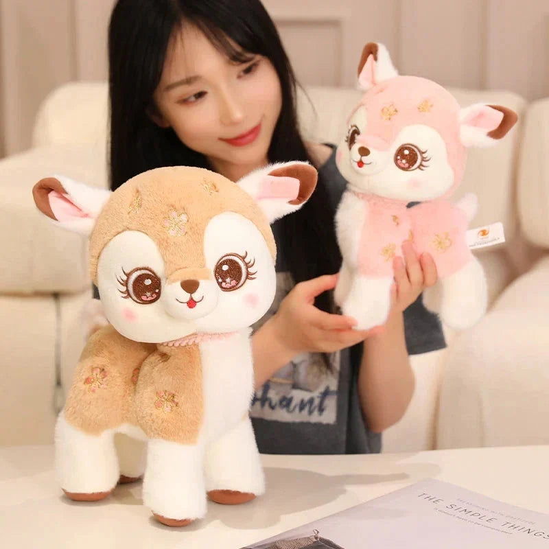 Blossom & Maple Kawaii Pink Brown Deer Plushies — image 4