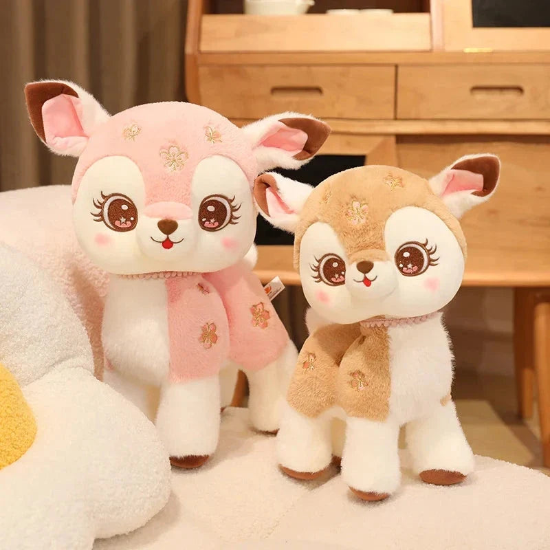 Blossom & Maple Kawaii Pink Brown Deer Plushies — image 6