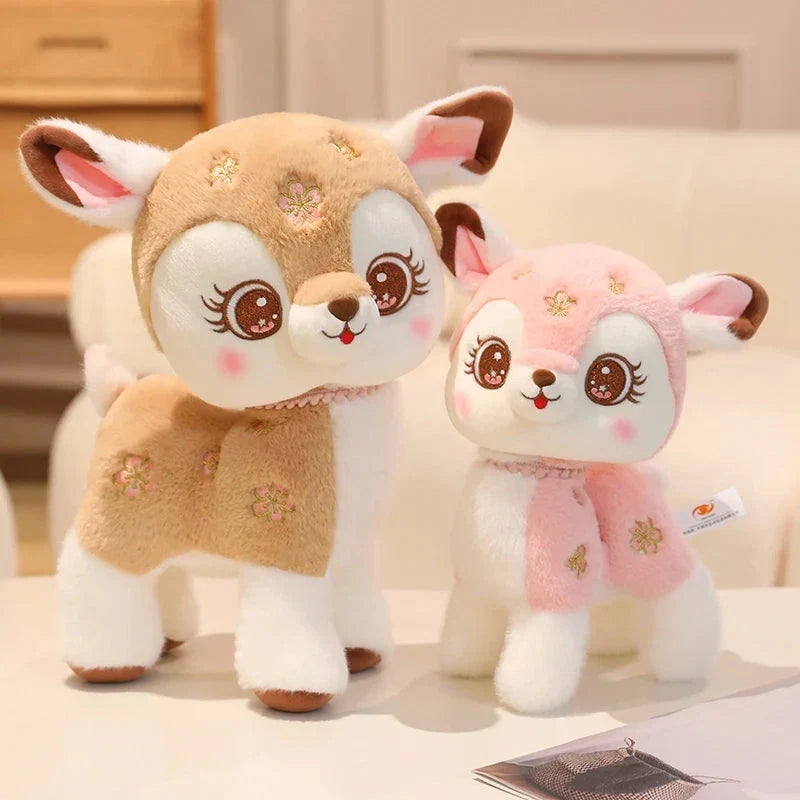 Blossom & Maple Kawaii Pink Brown Deer Plushies — image 2