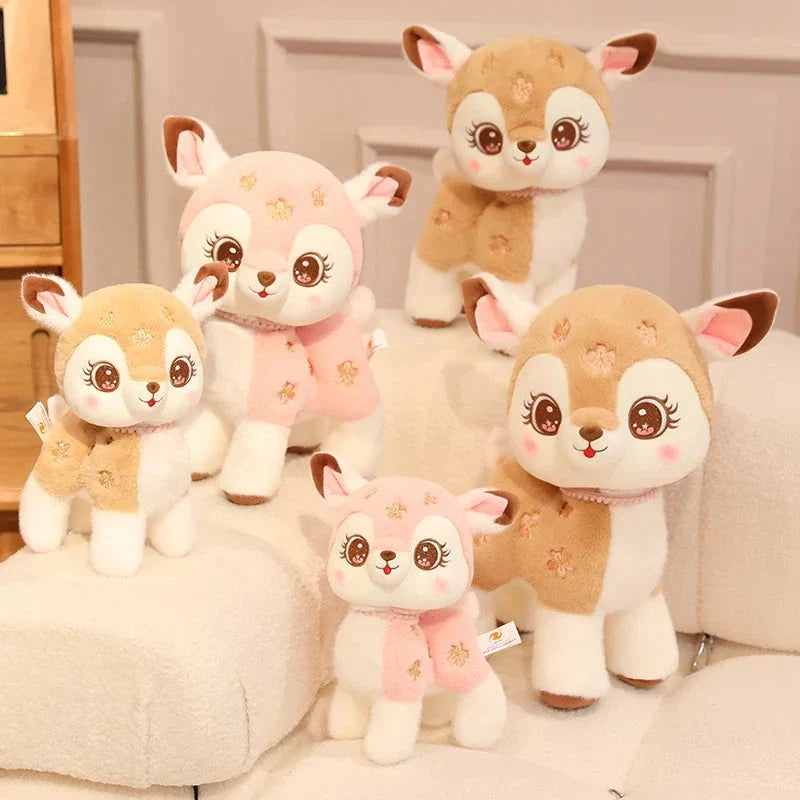 Blossom & Maple Kawaii Pink Brown Deer Plushies — image 7