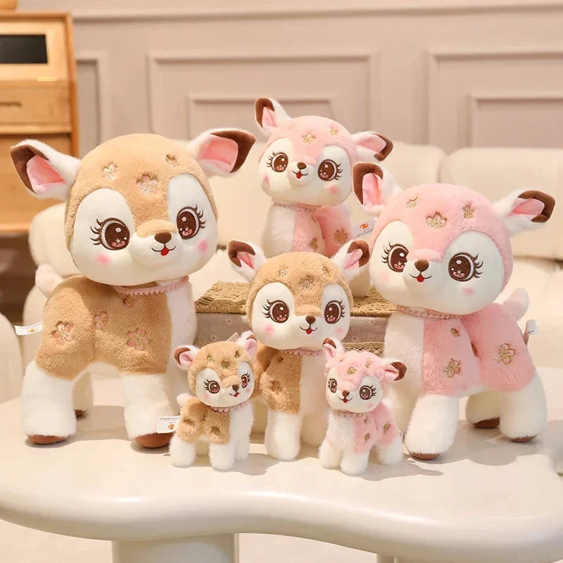 Blossom & Maple Kawaii Pink Brown Deer Plushies — image 3