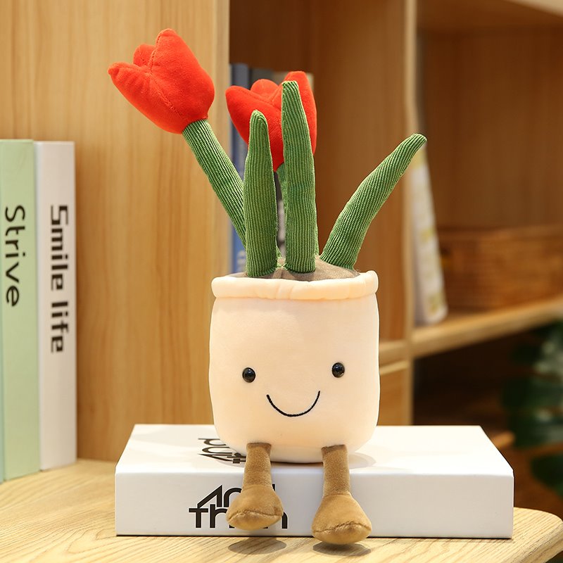 Bubbly Tulip Flower Pot Plush — image 1