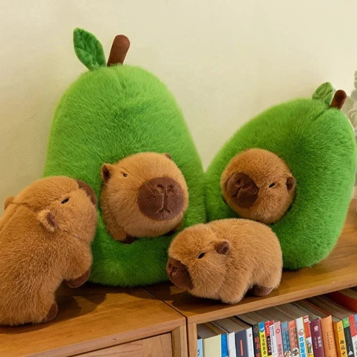 Fluffy Avocado Capybara Plushie — image 2