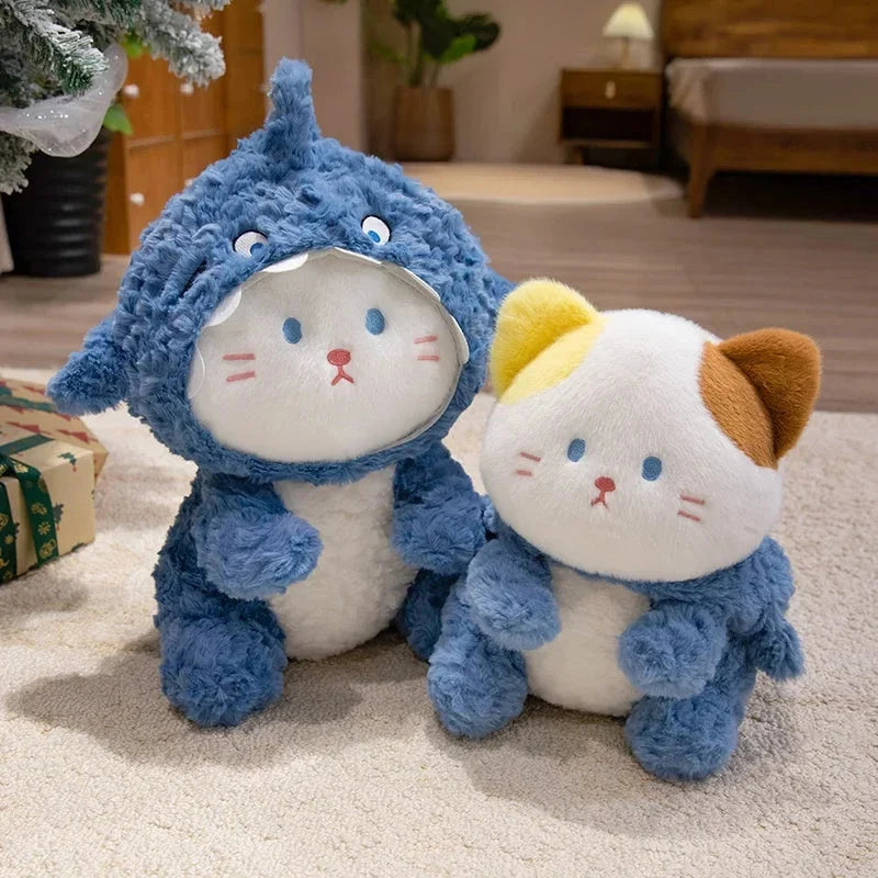 Fluffy Dog & Cat in Shark Outfit Plushie — image 4