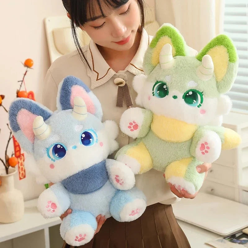 Fluffy Dreamy Horned Fox Plushies — image 6