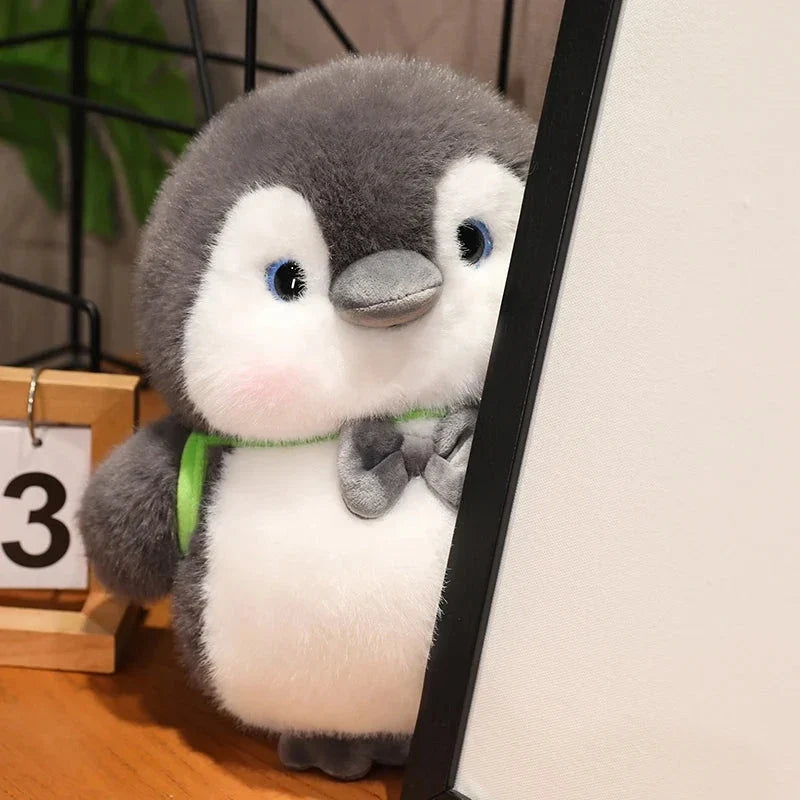 Fluffy Gray Penguin Plushie with Turtle Backpack — image 18