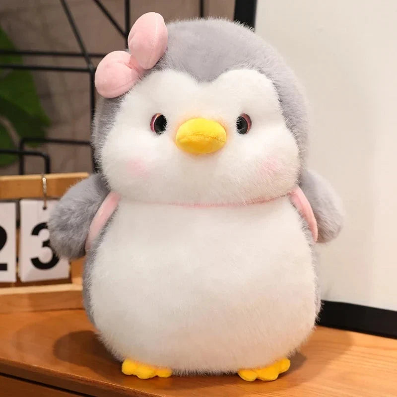 Fluffy Gray Penguin Plushie with Turtle Backpack — image 16