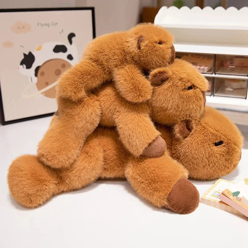 Fluffy Laying Animal Family Plushies — image 6