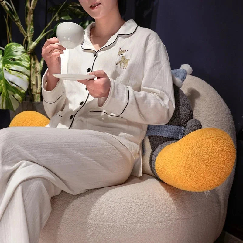 Fluffy Penguin Backrest Cushion Pillow Seat — image 14