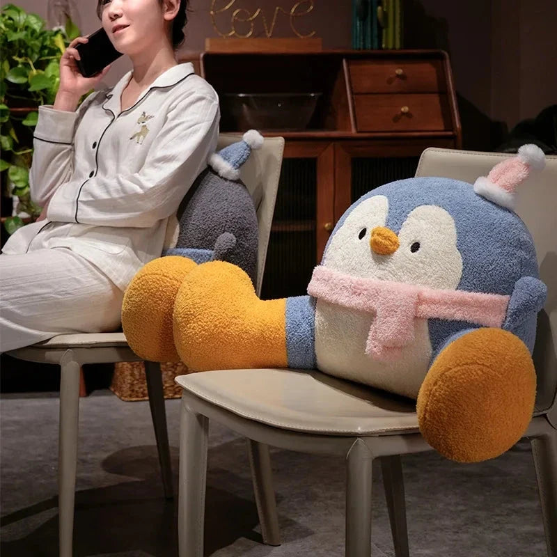 Fluffy Penguin Backrest Cushion Pillow Seat — image 3