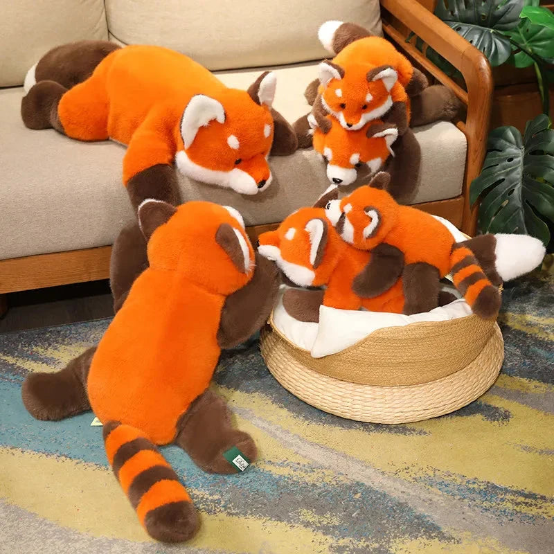 Fluffy Red Panda & Fox Plushies — image 2