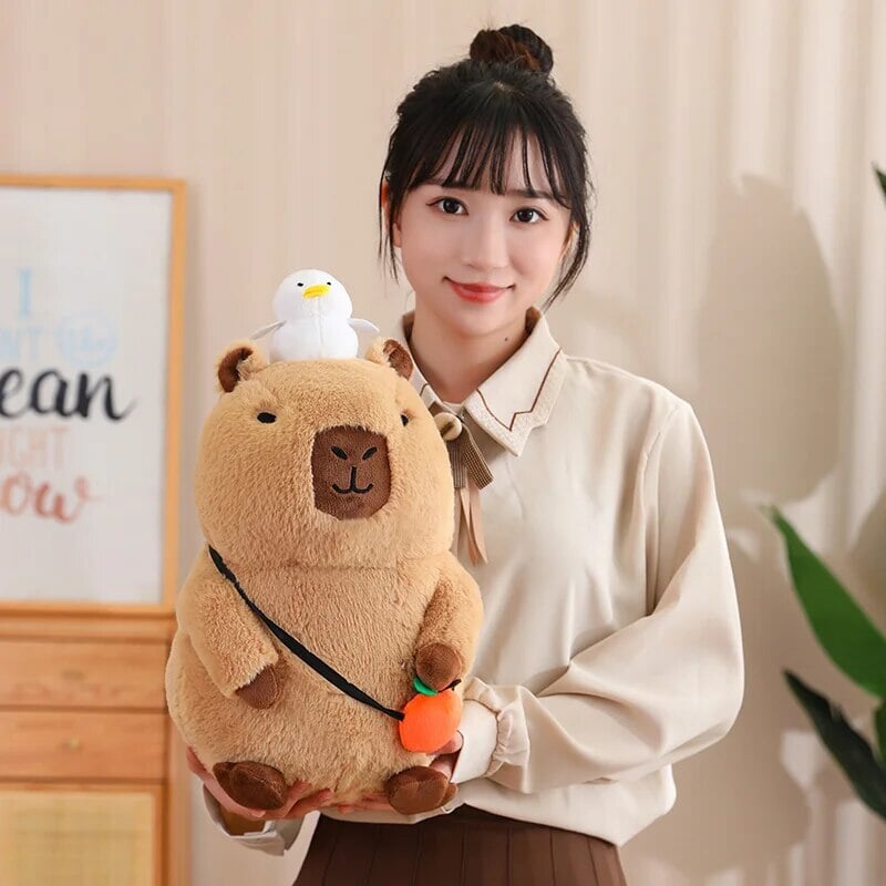 Fluffy Sleepy Capybara with Orange Plushie — image 35