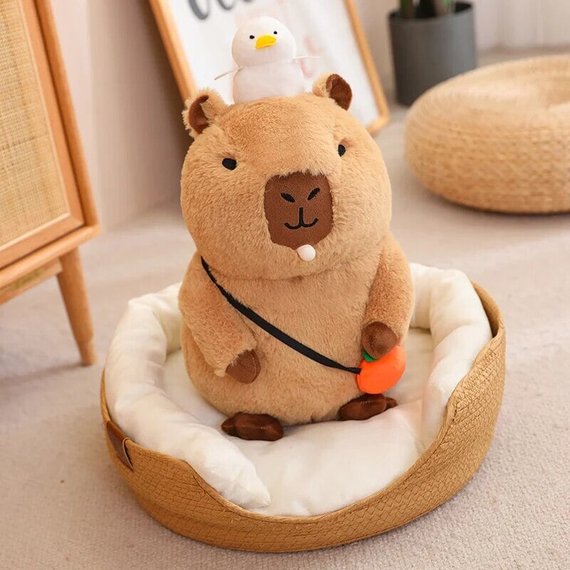 Fluffy Sleepy Capybara with Orange Plushie — image 16