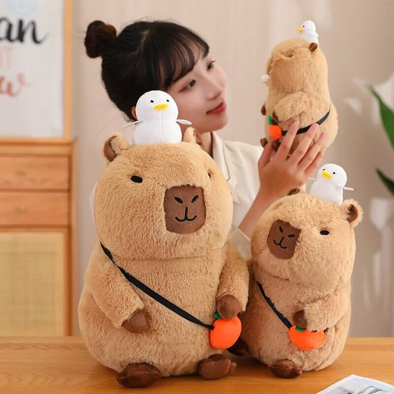 Fluffy Sleepy Capybara with Orange Plushie — image 21