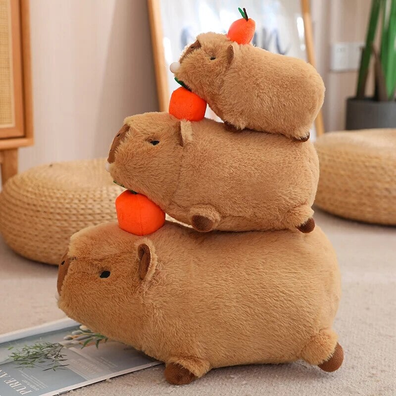 Fluffy Sleepy Capybara with Orange Plushie — image 18