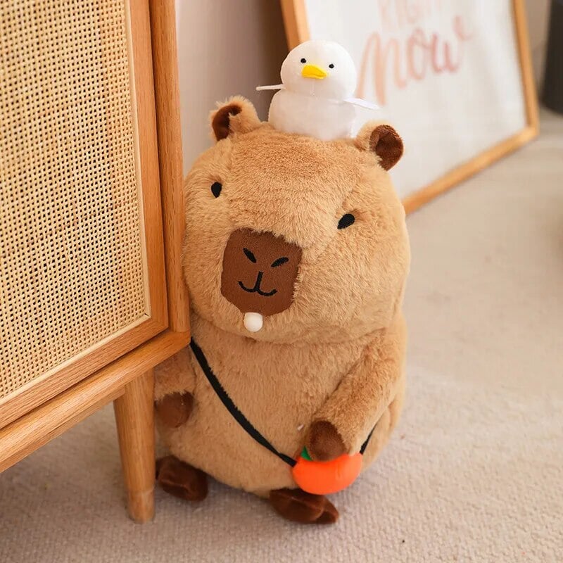 Fluffy Sleepy Capybara with Orange Plushie — image 11
