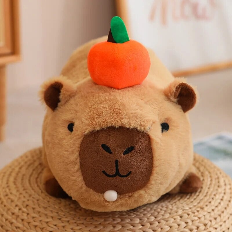 Fluffy Sleepy Capybara with Orange Plushie — image 20