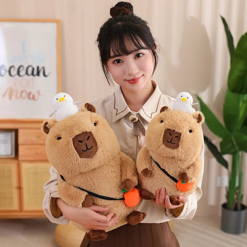 Fluffy Sleepy Capybara with Orange Plushie — image 25