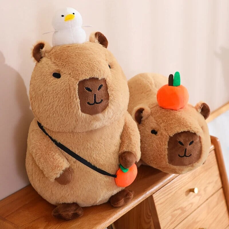 Fluffy Sleepy Capybara with Orange Plushie — image 10