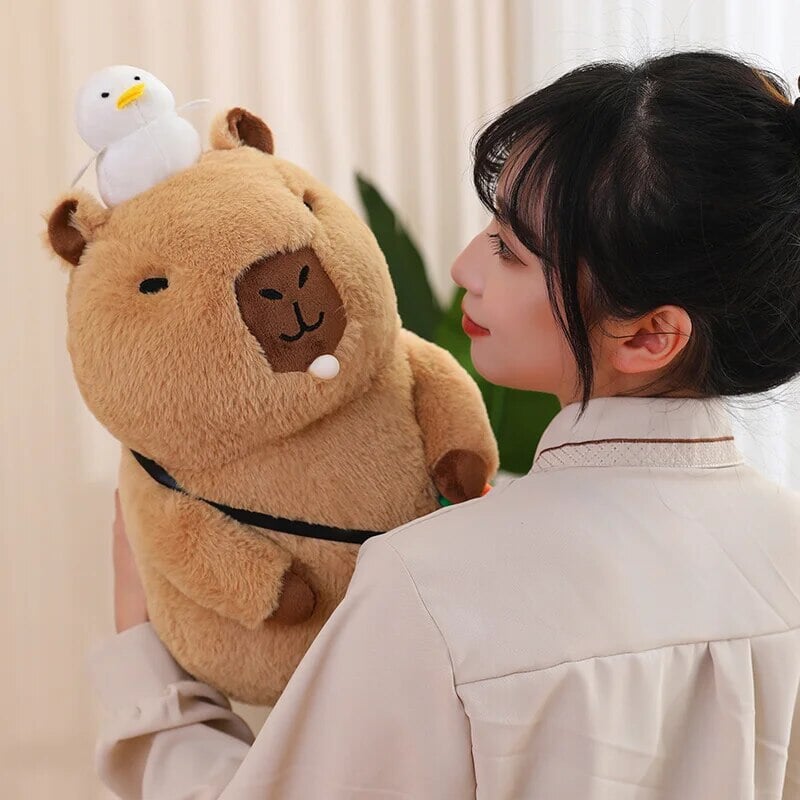 Fluffy Sleepy Capybara with Orange Plushie — image 27