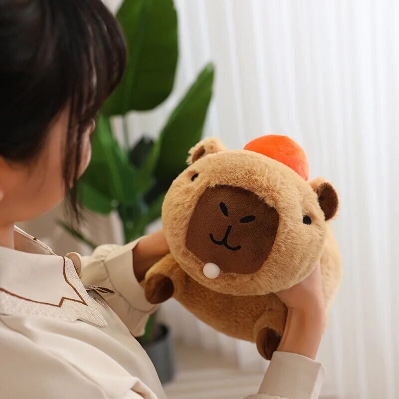 Fluffy Sleepy Capybara with Orange Plushie — image 23