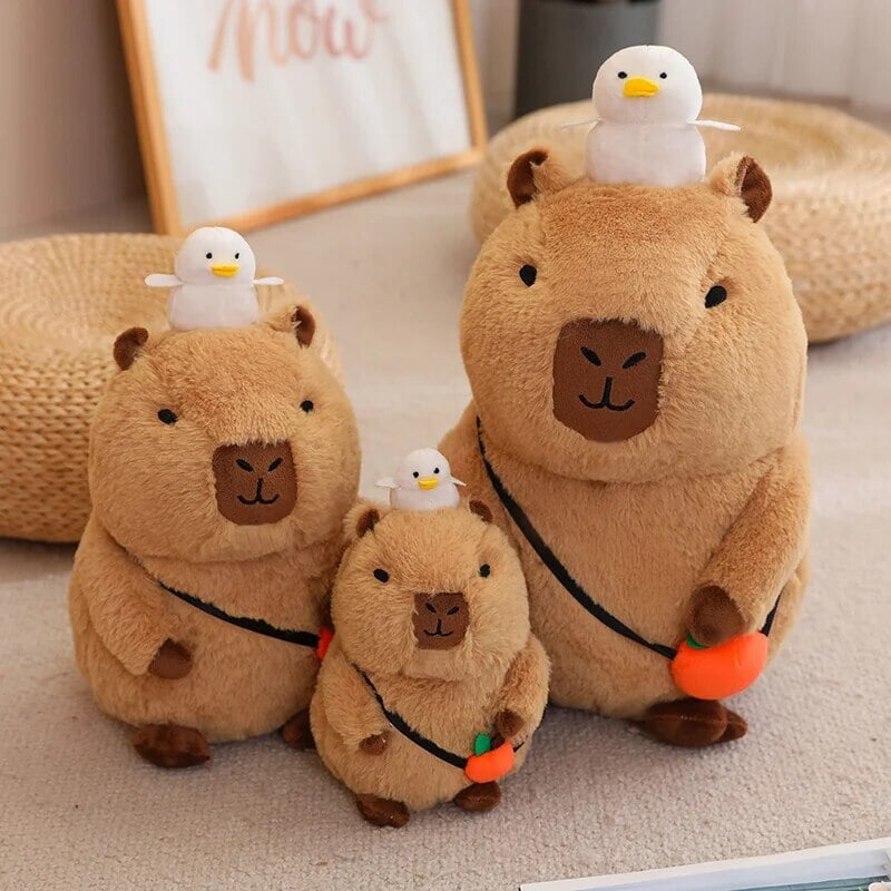 Fluffy Sleepy Capybara with Orange Plushie — image 17