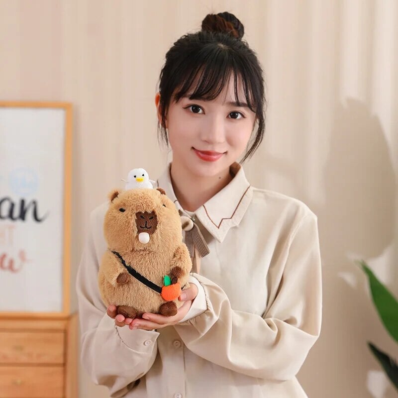 Fluffy Sleepy Capybara with Orange Plushie — image 33