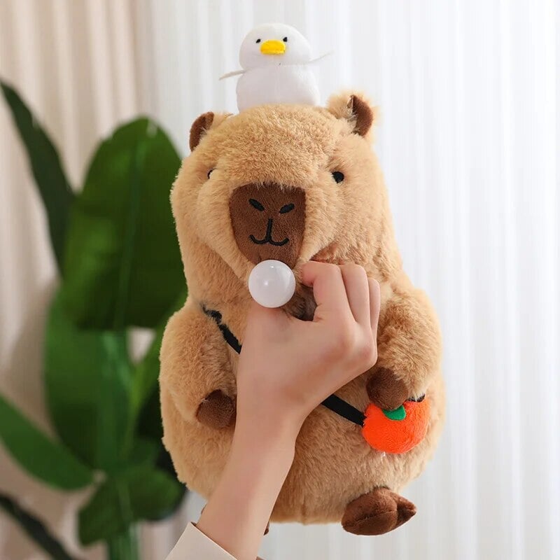 Fluffy Sleepy Capybara with Orange Plushie — image 26