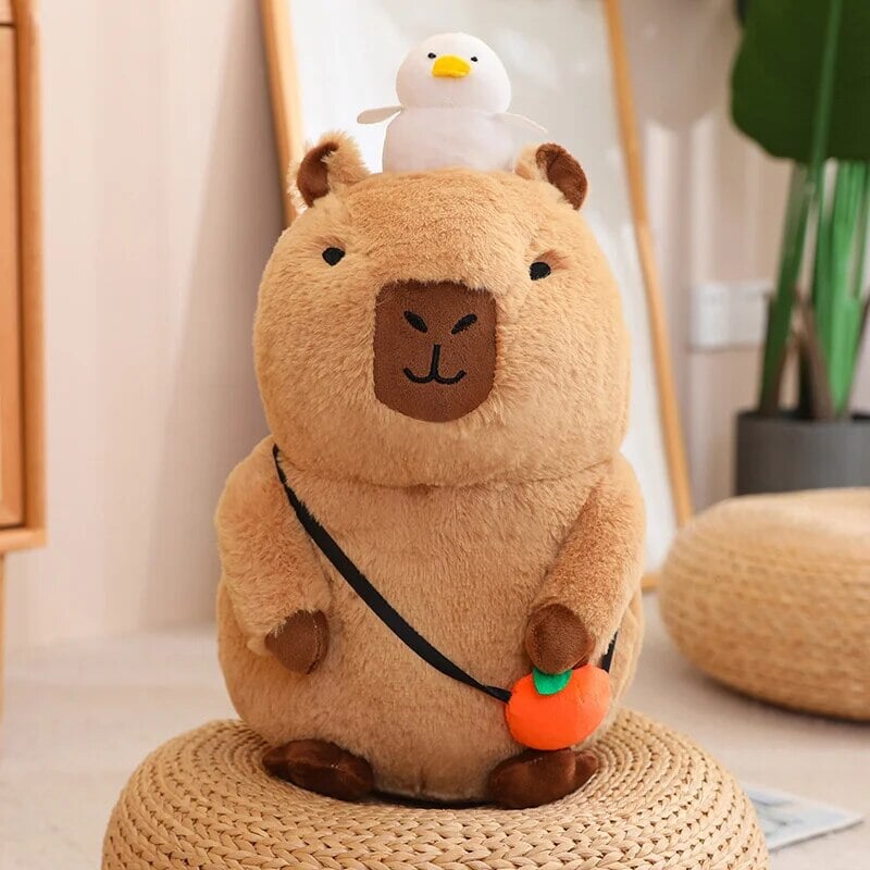 Fluffy Sleepy Capybara with Orange Plushie — image 9