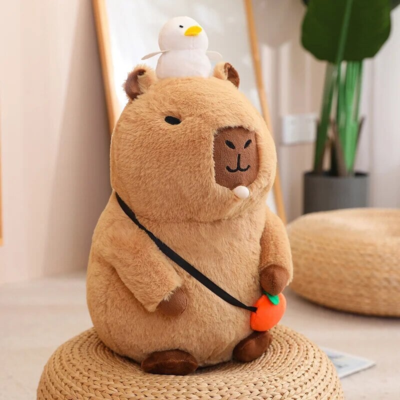 Fluffy Sleepy Capybara with Orange Plushie — image 7