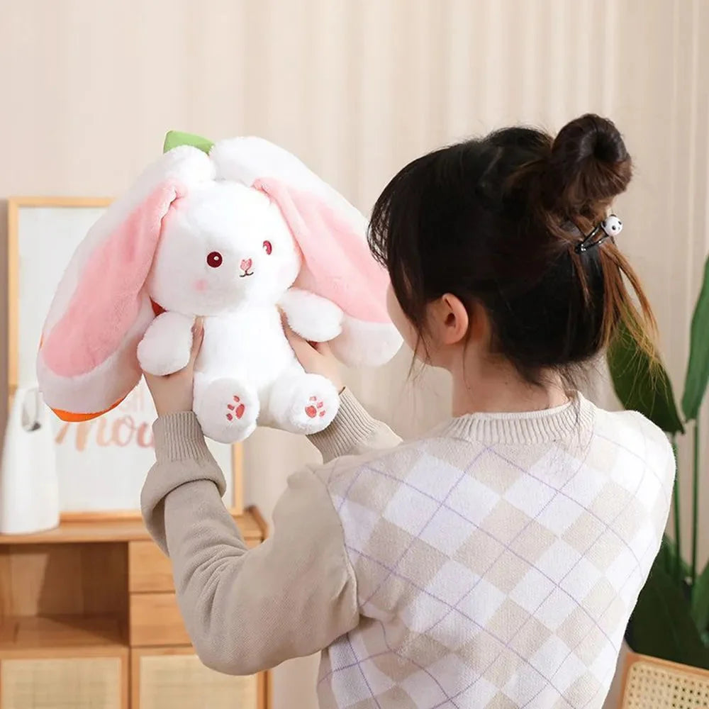 Fluffy Strawberry Carrot Bunny Zip Up Plushie — image 13